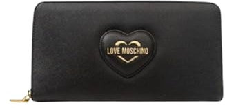 MOSCHINO Portafoglio donna Love zip around maxi nero AS24MO21 JC5736 NERO