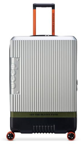 DELSEY Jeep - JH001A - Valise soute Rigide 75 cm x 50 cm x 32 cm - 104 L - Argent