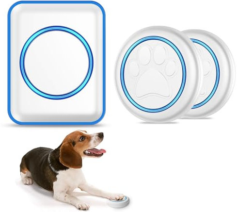Full House Dog Doorbell for Potty Training, Wireless Pet Doggie Door Bell Training to Go Outside, Waterproof Touch Button, Over 1000 feet Range