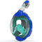 G2RISE® Schnorchelmaske Kinder, tauchermaske vollgesichtsmaske, CO2-sichere, Anti-Beschlag und Trockenoberteil Schnorchel Vollmaske (Blau Grün)