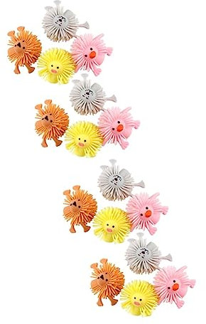 HONMEET 16 Stück Fingerpuppe Kinderspielzeug Kinderspielzeug Säuglingsspielzeug Tier Fingerpuppen Kugelspielzeug Kugelkugeln Kinderspielzeug Babyspielzeug Tierspielzeug Sinnesspielzeug