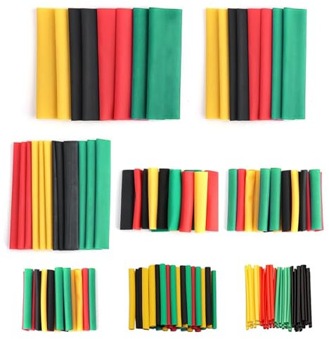 iLamvie 164 Pezzi Guaina Termorestringente, Guaine Termorestringenti Per Cavi,Rapporto 2: 1,Isolamento 4 Colori 8 Taglia,Per Isolamento Elettrico,Riparazioni Cavi