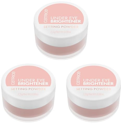 Catrice Under Eye Brightener Setting Powder, Puder, Nr. 010, Nude, aufhellend, sofortiges Ergebnis, weichzeichnend, natürlich, vegan, ohne Parfüm, ohne Alkohol, ohne Parabene, 3er Pack (3x2.3g)