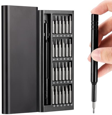 Gueenky 24 in 1 Feinmechaniker Schraubendreher Set, Mini Magnetischer Schraubenzieher Set mit Torx T2-T15 Bit Set, Präzisionsschraubendreher Reparatur Werkzeugset für Handy PC Laptop Brillen Uhren