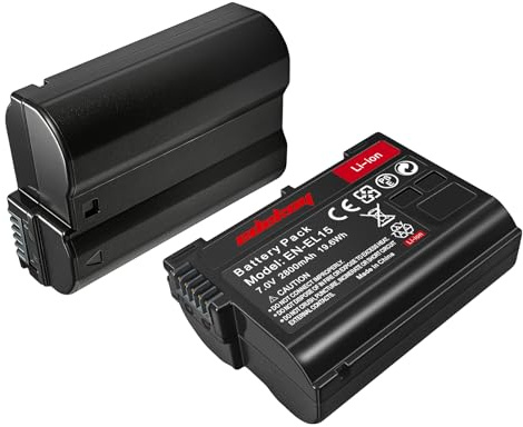 EN-EL15 EN-EL15c Battery for Nikon Camera: Z6 III Z5 II D600 D500 Z6II Z8 | 2Pack 2800mAh 7.0V for Canon Photography Enthusiast