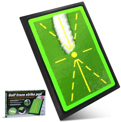 Ykall Golf-Trainingsmatte mit Swing-Feedback & Rutschfester Gummibasis | Sofortiges visuelles Feedback zum Schwungpfad & Treffpunkt. Rutschfeste Gummibasis schützt Böden.