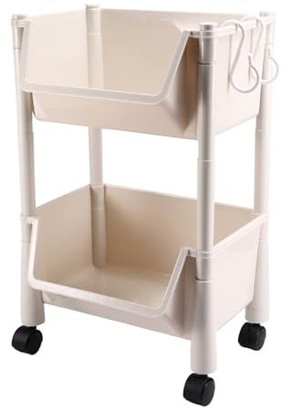 Bosiyrggrl Movable Bookshelf Storage Rack Children'S Toy Storage Rack Multi-Layer Household Trolley A