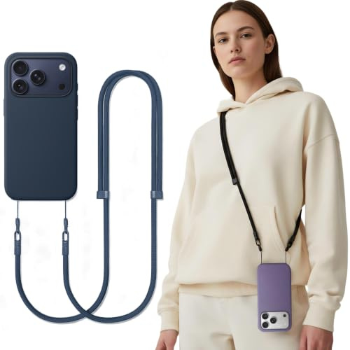 iBestgol Phone Lanyard Crossbody Compatible with iPhone 17/Air/Pro/Max Phone Cases & Most Phone Cases, Adjustable Anti-Theft Neck Holder for Women & Men