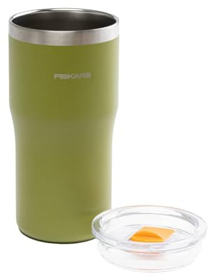 Fiskars On-the-go Thermobecher, 0,5 l, Isolierbecher für Kaffee und Tee | BPA-frei, Ergonomischer und stapelbarer Kaffeebecher, Höhe 16,2 cm, Grün, 1078763