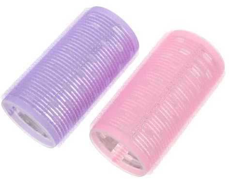 Hemobllo Lockenwickler Jumbo 2 Stück mit Aluminiumkern Selbsthaftend und für Voluminöse Natürliche Locken bei Kurzem und Langem Haar für Koreanischen Styling Look und Alltag