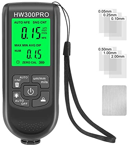 Portable Paint Thickness Meter,Digital Coating Thickness Gauge,LCD Display Paint-Thickness Gauge Coating Measuring Tool for Car Laboratory,Auto P-aint Depth Tester 0-2000um