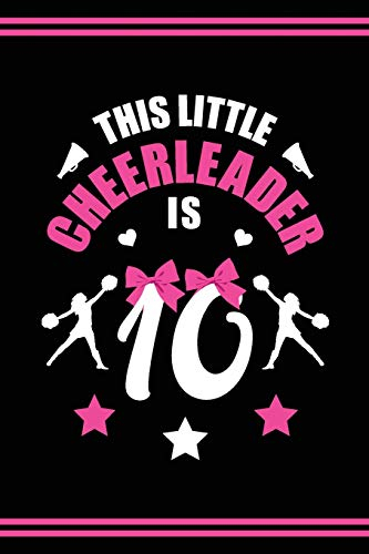 Cheerleader Book Girls Cheerleading Journal: Blank Lined Notebook + Goals and Wish List | 10th Birthday Little Girl Cheerleader Book | Black Pink Cover with Cheerleader Bow