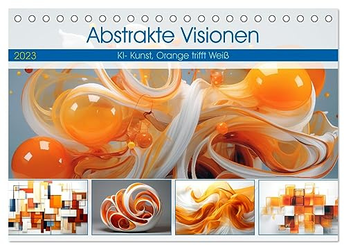 Abstrakte Visionen (Tischkalender 2026 DIN A5 quer), CALVENDO Monatskalender: Abstrakte Visionen ist eine kreative Ausdrucksform, bei der geometrische ... Linien und Farben basiert. (CALVENDO Kunst)