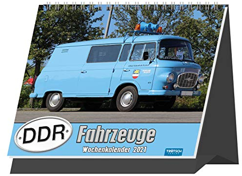 Wochenkalender DDR-Fahrzeuge 2021: 16 x 12 cm, Aufstellkalender