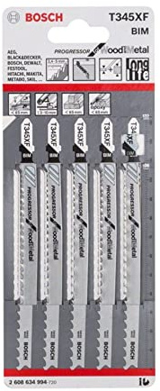 Bosch 2608634994 Progressor Jigsaw Blade Wood and Metal, Blue