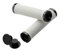 Sram MTB Locking Grips with Two Clamps and End Plugs - White