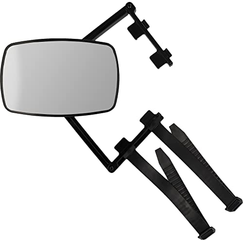 Unitec 80145 Caravan-Spiegel, Wohnwagen-Spiegel, Anhängerspiegel, Außenspiegel beidseitig verwendbar, verstellbare Laschen, Autozubehör