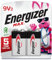 Energizer Max Alkaline 9 Volt Battery 522, 2-Count