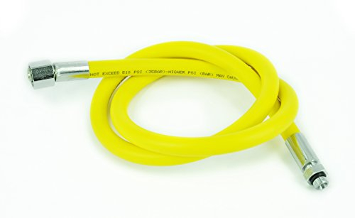 Best Divers Frusta Standard/Gomma Octopus, 120 cm, 9/16F, 3/8M, Giallo