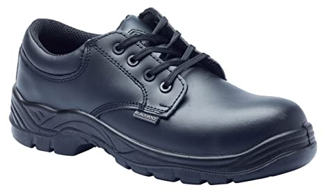 Blackrock S3 Atlas Composite Safety Shoes, Mens and Womens Black | Black Leather Shoes, Composite Toe Cap, Water Resistant, Metal-Free Safety Boots - Size 13
