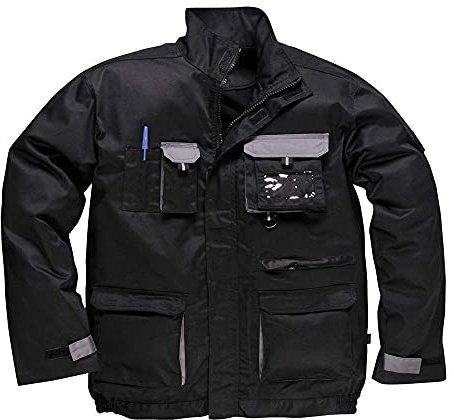 Portwest Portwest Texo Kontrast-Jacke, Größe: XL, Farbe: Schwarz, TX10BKRXL