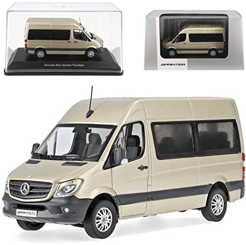 Premium Classixxs Mercedes-B Sprinter W906 Personen Transporter Perl Silber Modell 2006 Ab Facelift 2013 1/43 Modell Auto mit individiuellem Wunschkennzeichen