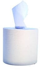 Carton de 6 bobines d' essuie tout blanc 450 feuilles