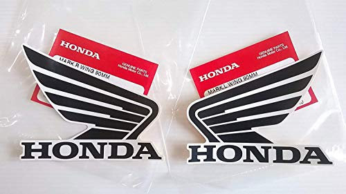 Honda Parafanghi Carburante Serbatoio Gas Serbatoio Adesivi Decalcomanie 2 x 90mm NERA / BIANCO Sinistra E Destra 100% GENUINE