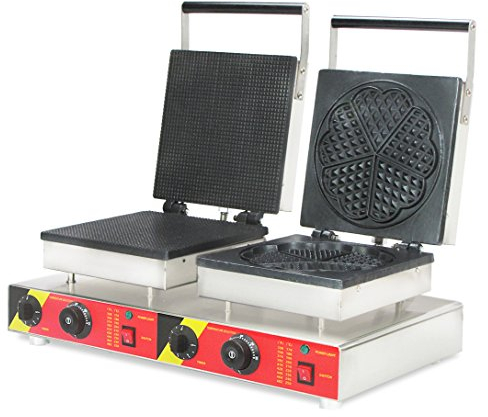 CGOLDENWALL Np-577 Commercial Ice Cream Waffle Cône machine 2 en 1 gaufrier Maker électrique antiadhésif Waffle Baker Belgian Waffle Réchaud - 220V
