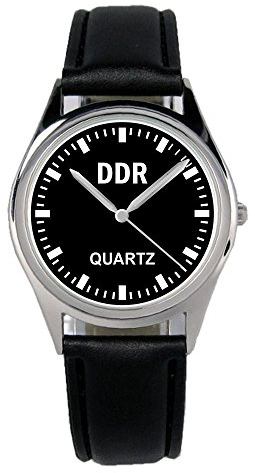 KIESENBERG Armbanduhr DDR Geschenk Artikel Idee Fan Damen Herren Unisex Analog Quartz Lederarmband Uhr 36mm Durchmesser B-2025