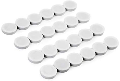 Bullseye Office Magnete (24 Stück) – weiße, runde Kühlschrank- und Klassenzimmermagnete – perfekt als Whiteboard, Spind oder Kühlschrankmagnete [weiß]