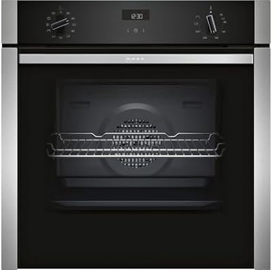 Neff horno integrado 71l 60cm con acero inoxidable ecoclean b3aci5an0