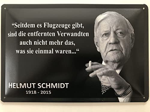 Blechschild 20x30cm gewölbt Flugzeuge Helmut Schmidt Sprüche Deko Geschenk Schild