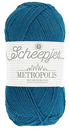 Scheepjes Metropolis 50g - 013 Washington, Blue Yarn for Knitting/Crochet