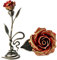Red Metal Rose (Rose + Stand)