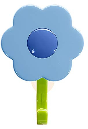 Kochblume Haken, Küchenhaken, Badhaken, Mehrzweckhaken, Blumenhaken | in der bunter Box (blau, S)