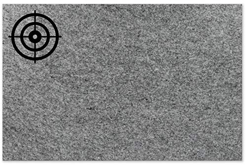 WB wohn trends Dicke Filz-Unterlage für Waffen-Pflege, Spiegel Fadenkreuz schwarz Sportschütze, 45x30cm Waffen-Reinigung Kurz-Waffe Pistole Filz-Matte, Motivauswahl möglich