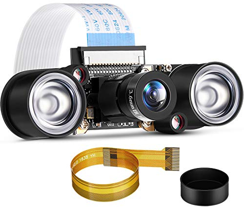 Weewooday Kompatibel mit Raspberry Pi Kamera Tag und Nachtsicht 5MP OV5647 Sensor HD Video Webcam Nachtsicht Unterstützen Infrarot Kamera Kompatibel mit Raspberry Pi/RPi/ 3/ B/B+/ 2/1/ Zero/Zero W
