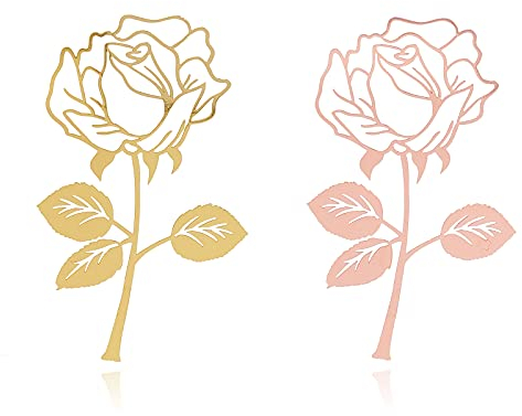 UNICRAFTALE Über 2 Stück Metal Rose Creative Bookmark, Edelstahl Mixed Colors Lesezeichen Für Kunsthandwerk, Besonderes Geschenk Für Studenten, Leser Und Verfasser