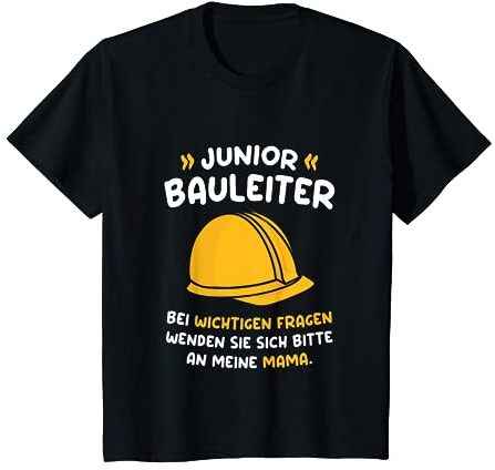 Kinder Mini Bauherr Baustelle Eigenheim Hausbau Junior Bauleiter T-Shirt