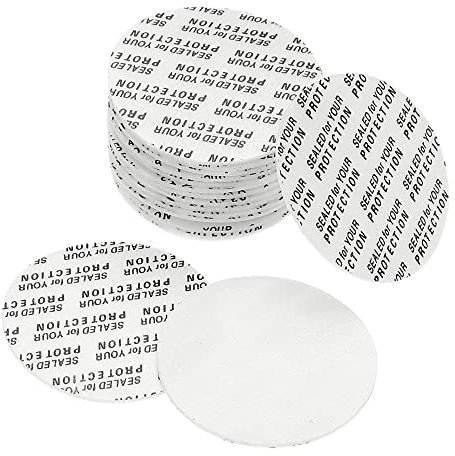PATIKIL 35mm/1.38 Foam Lid Liner, 100Pack PS Foam Resistant Tamper Pressure Sensitive Seal for Bottle Cap Liners Seals