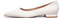 Zhabtuc Ballerine Donna Scarpe Basse a Punta Eleganti Scarpe Decolte Tacco Basso Slip-on Ballet Flats Bianco 37.5EU