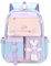 Aucuu Kawaii Rucksack, Kinderrucksack, Schultaschen für Mädchen, Große Kapazität Schultasche, Anti-Theft Rucksäcke, Harajuku Schultasche für Teenager-Mädchen, Blau Lila
