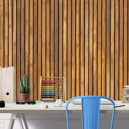 dedeco Kinderzimmerrückwand Tapetenersatz Rückwand für Kinderzimmer mit Motiv: Holz V6, 250 x 100 cm, wasserfest, als Wandverkleidung aus PVC Folie