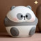 BomKra Nachtlicht für Kinder Schlafzimmer | Soft Glow Nachttischlampe | USB wiederaufladbare Kinderzimmer Lichter, Silikon Kawaii Tierform Pat Lampe, Geschenke für Kinder Jungen und Mädchen (Panda)