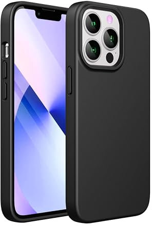 Silicone Case Compatible with iPhone 13 Pro 6.1-Inch, Silky-Soft Touch Full-Body Protective Case, Shockproof Cover-Black
