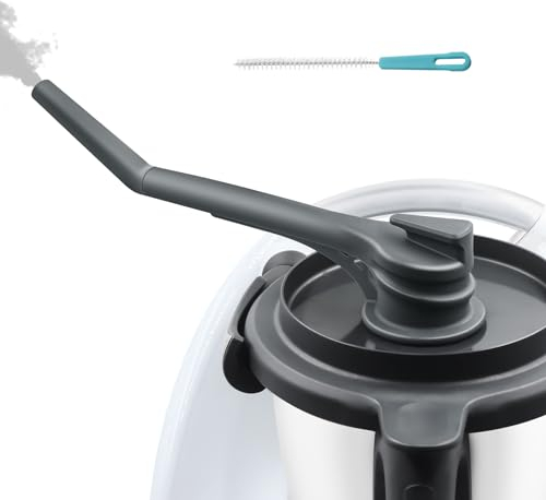 für Thermomix TM6 MCC Dampfumleiter - Dampf Umleitung(Extra Lang) für Monsieur Cuisine Smart Thermomix Zubehör, Silikon Dampfableiter für Küchen Hängeschränke Schutz Mit Bürste
