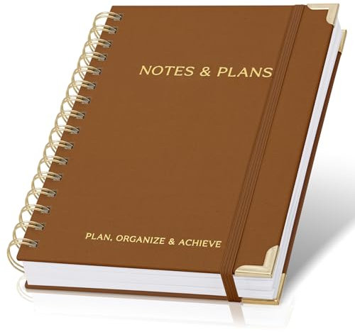 Vereinfachter Tagesplaner und Notizbuch mit Stundenplan – dicke Spiral-To-Do-Liste, Notizblock für die Arbeit oder zu Hause, um Ihre Aufgaben und Termine zu organisieren, stilvolles Schul- oder