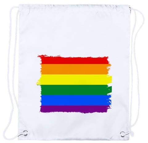 MERCHANDMANIA 3 Mochilas DE Cuerdas Bandera Dia Orgullo Gay Playa Piscina Picnic Excursion Personalizada