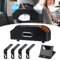 XSUPER Car Seat Back Organizer with Cup Holder, Leather Backseat Storage Box with 4 Headrest Hooks and Phone Stand Holder, Multi-functional Travel Accessories for Family